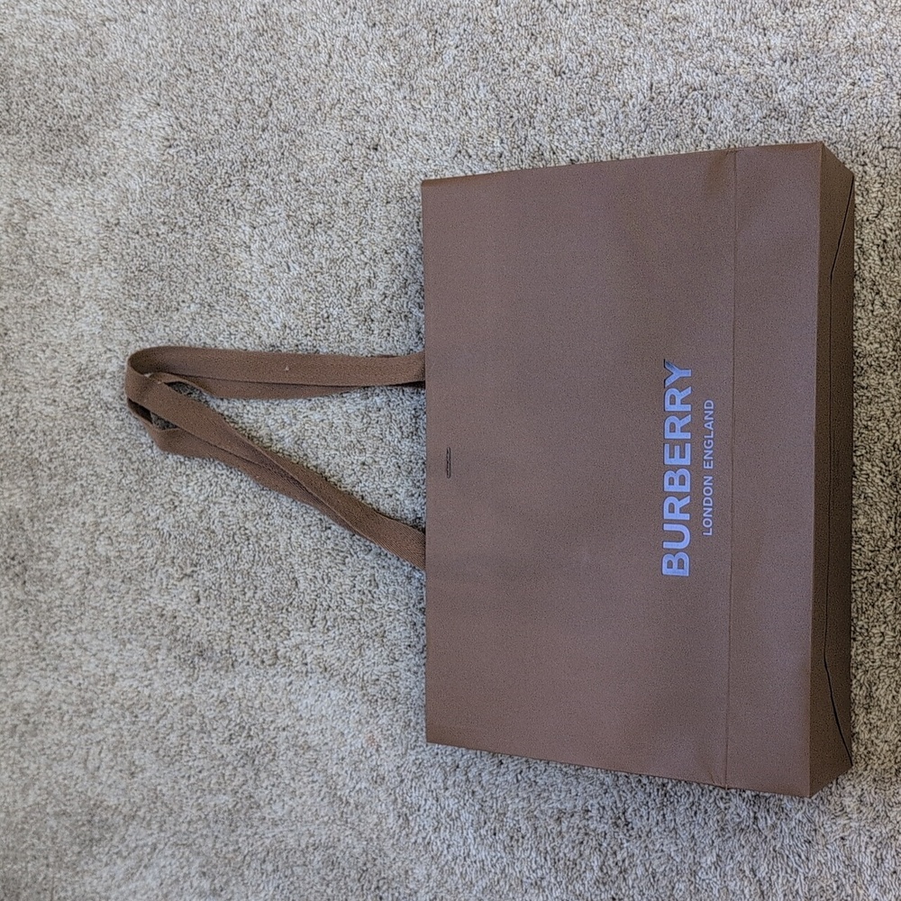Burberry Brown Shopping Tote Gift Bag Medium